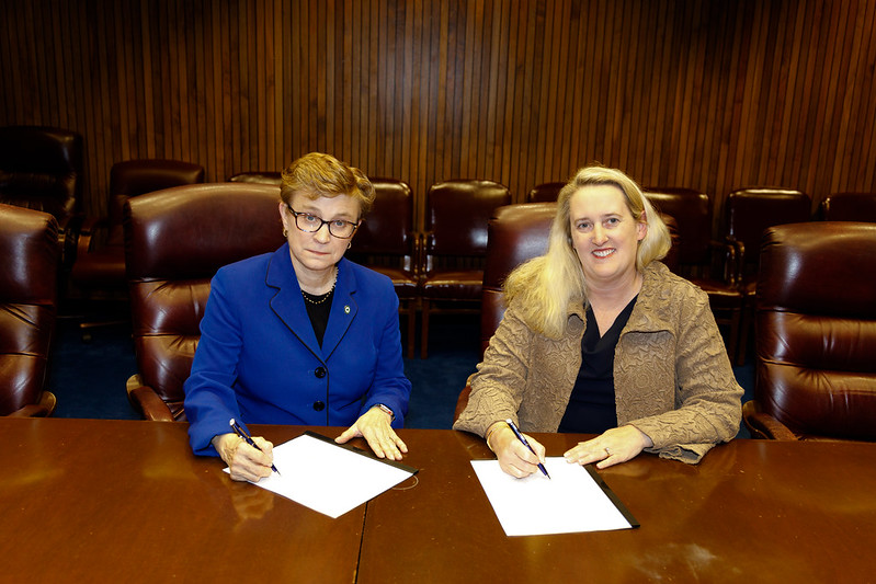For NSC OSHA : NSC President and CEO, Lorraine Martin (left) and Principal Deputy Assistant Secretary Loren Sweatt, USDOL-OSHA (right)