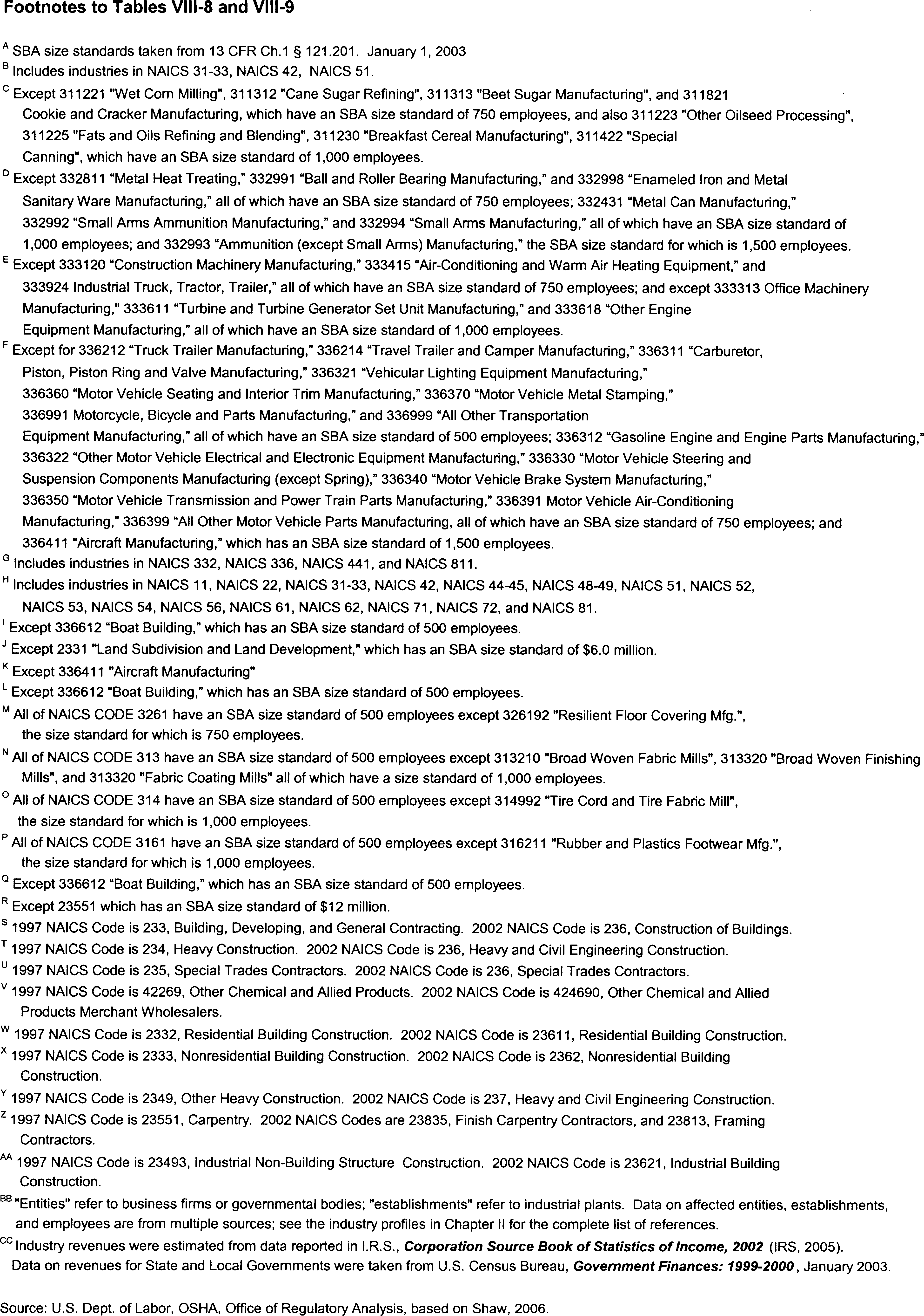 Table VIII-9 Part 9