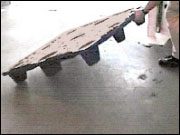 Figure 37. Plastic pallets weigh between 20 and 30 pounds.