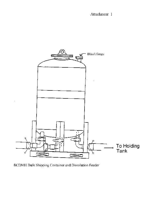 Attachment 1. BCDMH Bulk Shipping Container and Dissolution Feeder Attachment 1. BCDMH Bulk Shipping Container and Dissolution Feeder
