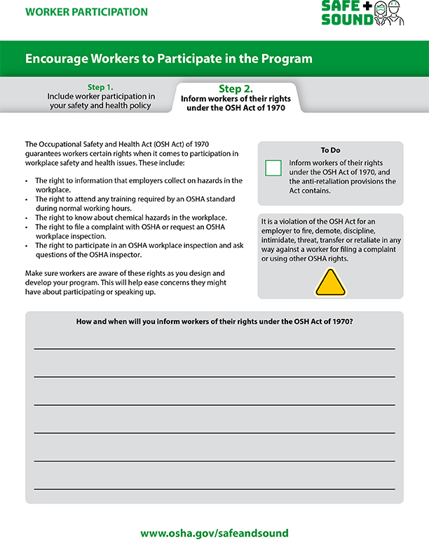 Worker Participation Worksheet – Workers Rights PDF Document