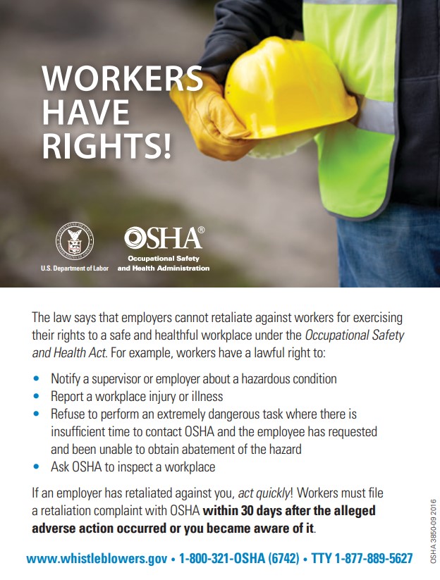 Whistleblower: Workers Have Rights (Card) Poster