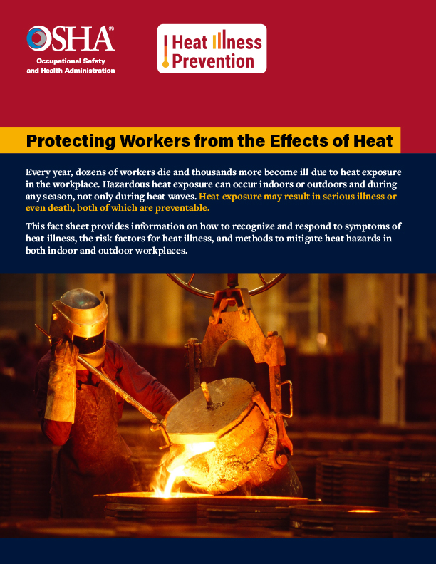 Heat Illness Prevention: Protecting Workers from the Effects of Heat Fact Sheet