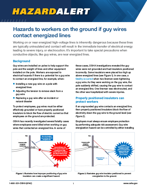 Electrical: Guy Wires Hazard Alert