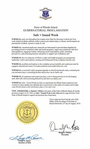 Rhode Island Proclamation 2025