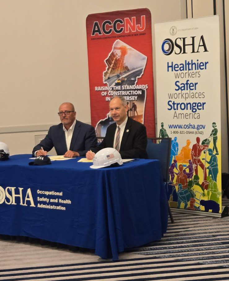(Left to Right) Jack Kocsis Jr. – Chief Executive Officer - Associated Construction Contractors of New Jersey, Richard Mendelson – Regional Administrator – New York City Regional Office