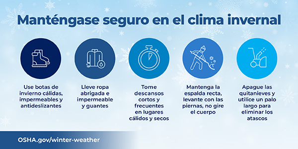 Manténgase seguro en el clima invernal