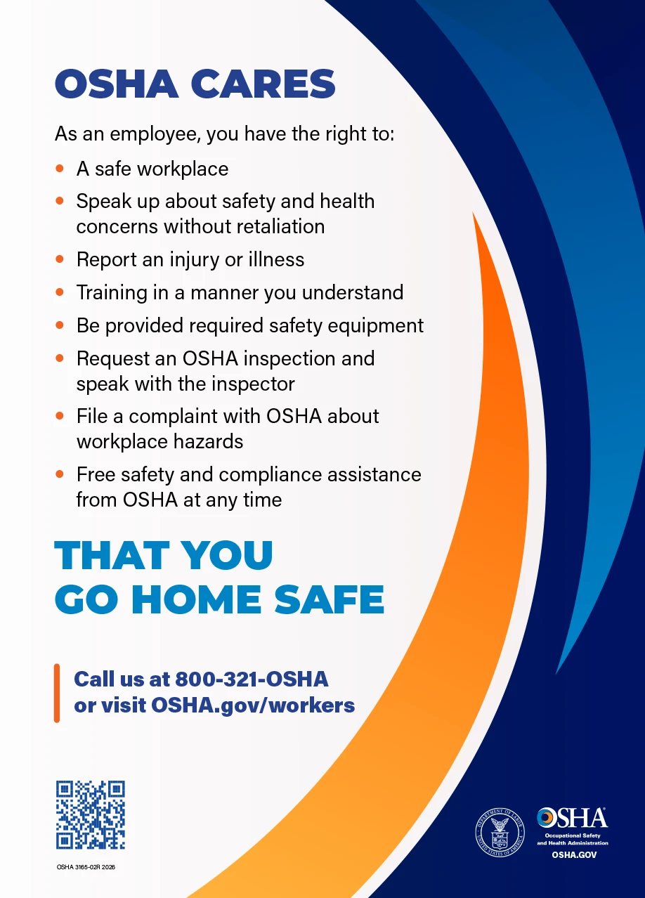 Job Safety and Health Workplace Poster