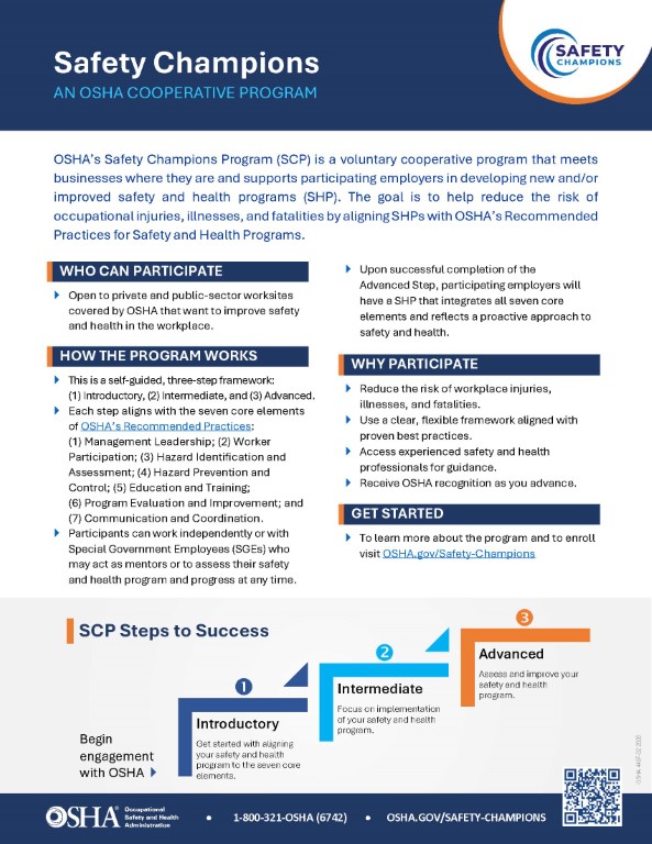 Safety Champions Fact Sheet