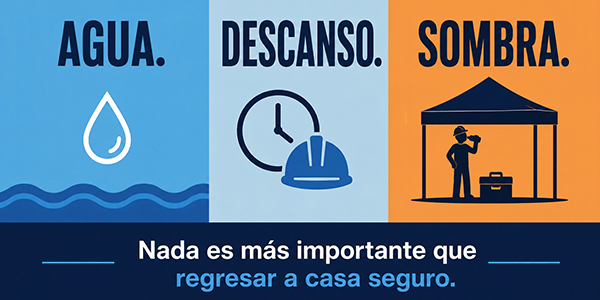 Agua. Descanso. Sombra. - Nada es más importante que regresar a casa seguro.