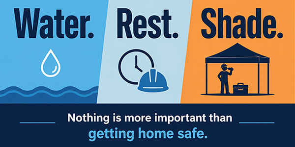 Water. Rest. Shade. - Nothin is more important than getting home safe.