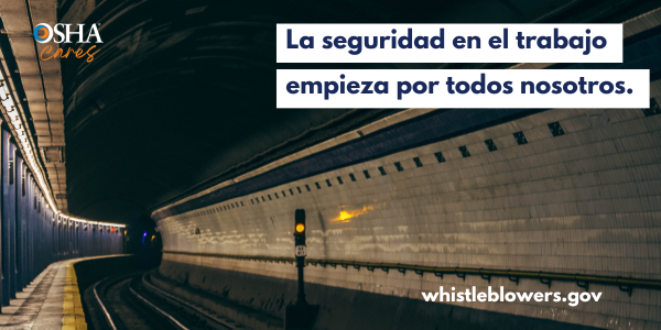 La seguridad en el trabajo empieza por todos nosotros.
