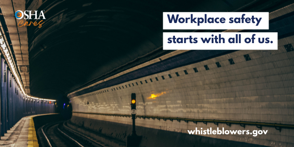Workplace safety starts with all of us.