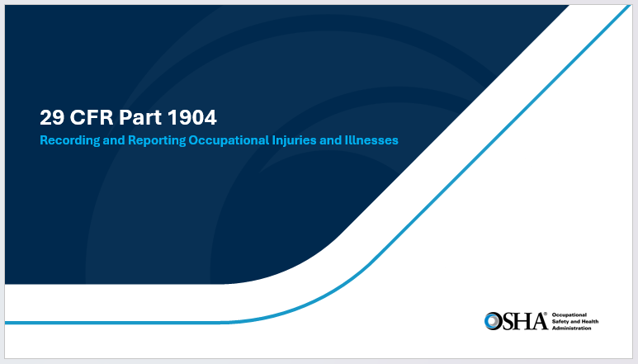 Recordkeeping : 29 CFT Part 1904 slide