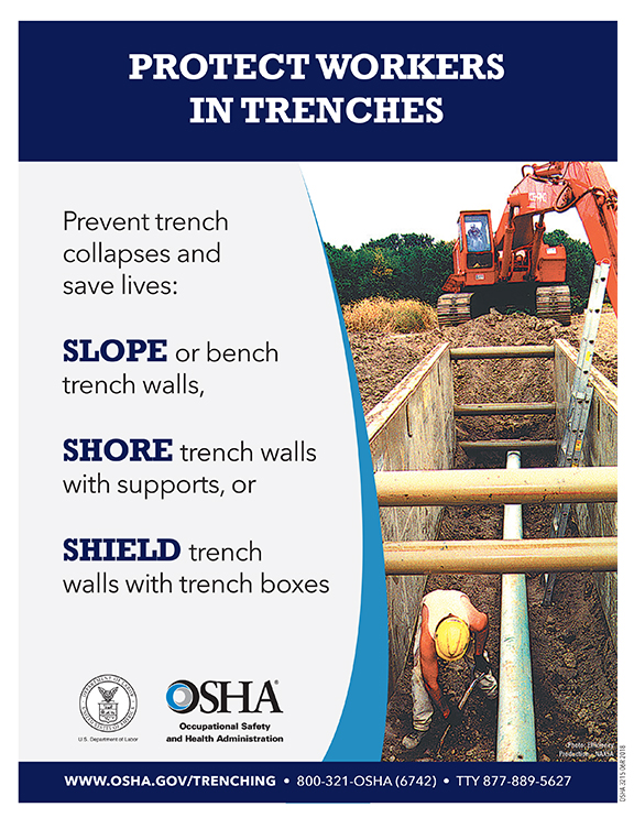 Protect Workers in Trenches - OSHA publication screenshot