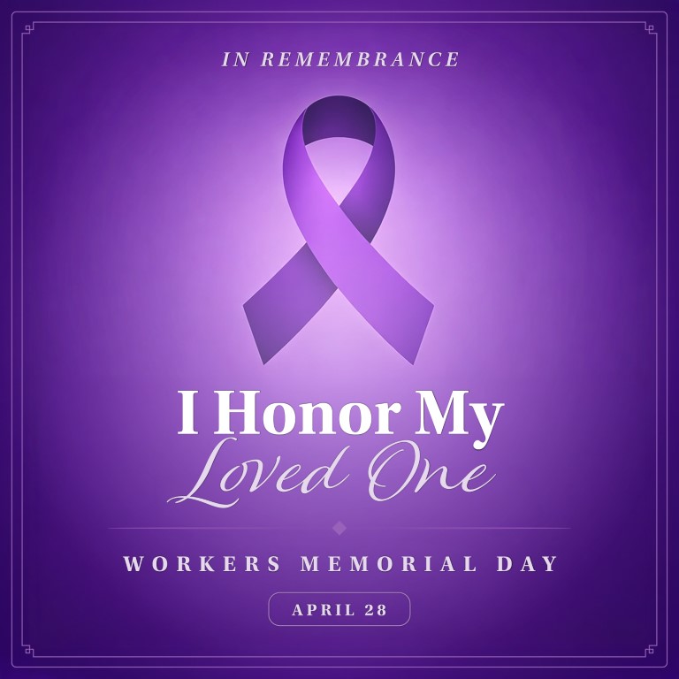 In Remembrance I Honor My Loved One Workers Memorial Day April 28