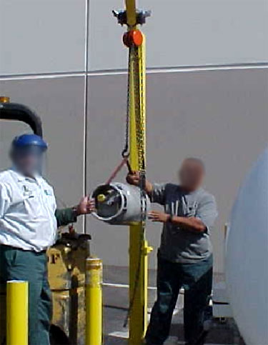 Installing Lp Tank On Forklift With Hoist Occupational Safety And Health Administration