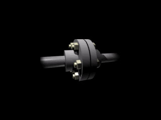 Rotating Coupling with Projecting Bolt Heads
