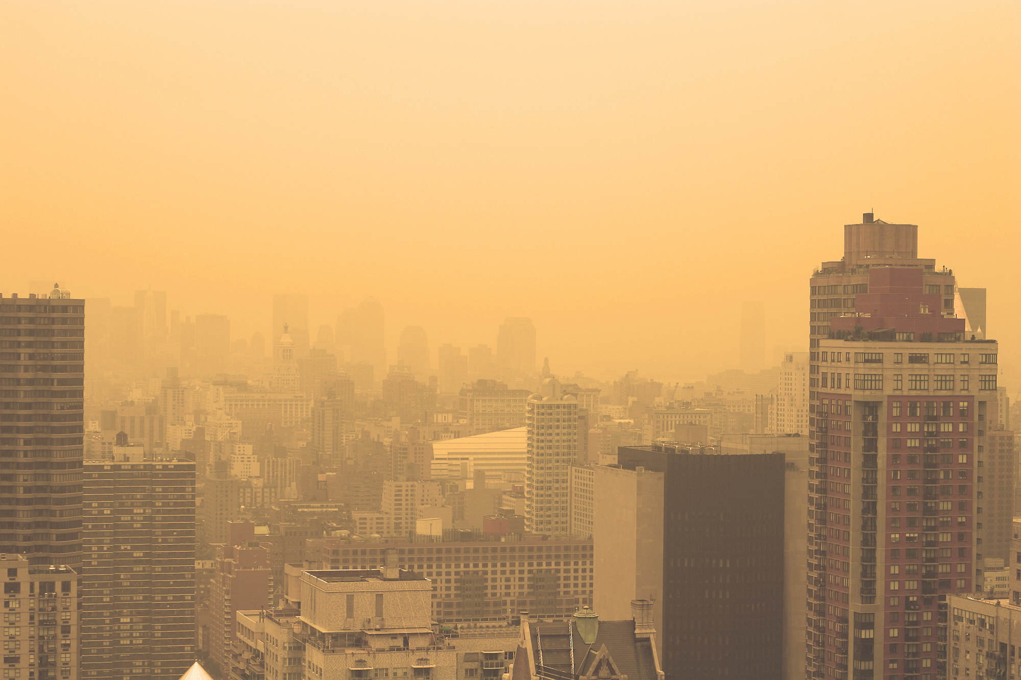 City in haze