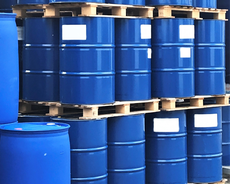 Hazard Communication : blue barrels