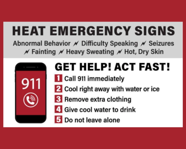 Heat Emergency Signs graphic