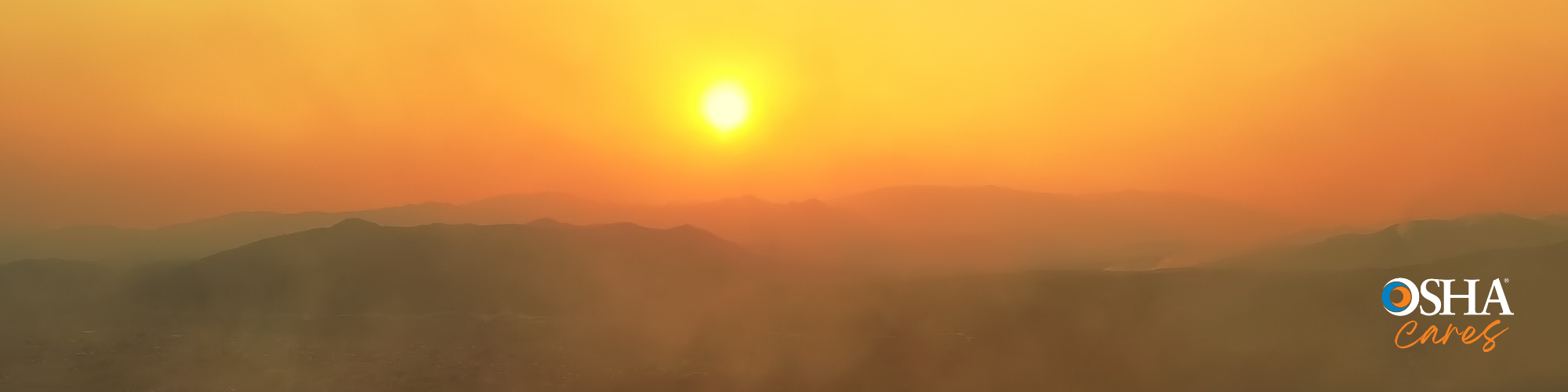 Wildfire Smoke Sunset