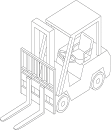 Counterbalanced Forklift Gas/LPG Cushion Tire