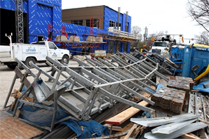 Figure 14 – Collapsed platform deck lying upside down