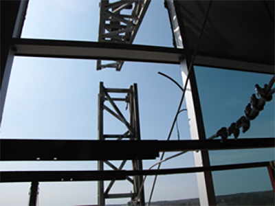 Figure 19 – Mast sections at 6th floor after collapse