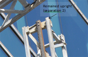 Figure 20 – Mast sections at 6th floor after collapse