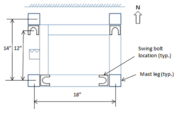 Figure 31 – Plan showing swing bolt location
