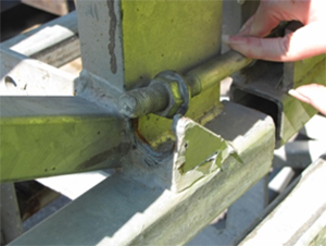 Figure 33 – Bolt punched through ¼" plate