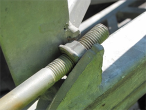 Figure 35 – Bolt punched through ¼" plate