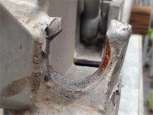 Figure 36 – Bolt punched through ¼" plate
