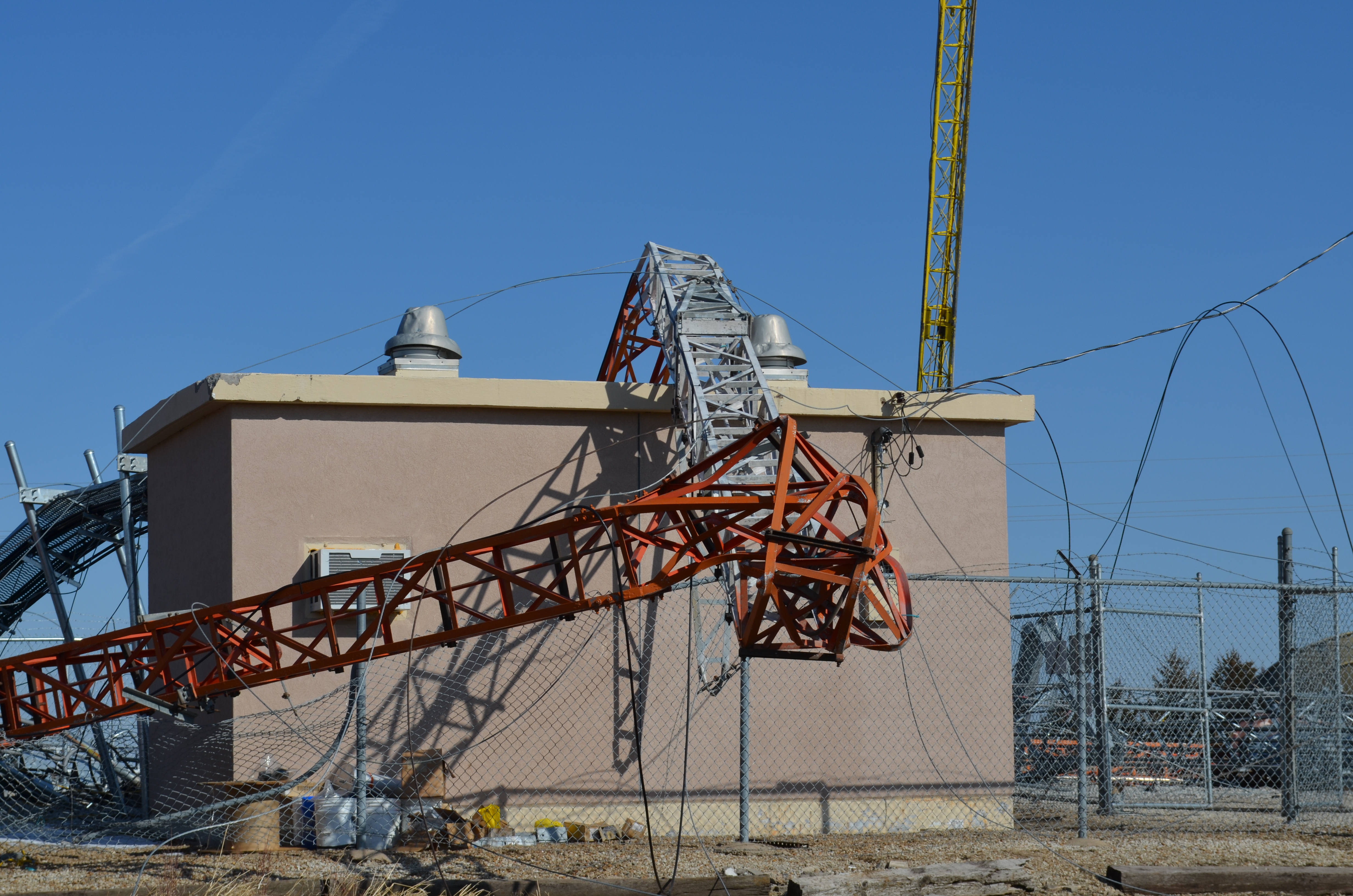 Collapsed tower