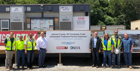 U.S. Department of Labor Partners with Kansas Tomahawk Creek Wastewater Treatment Plant to Promote Safety During Facility Expansion Project