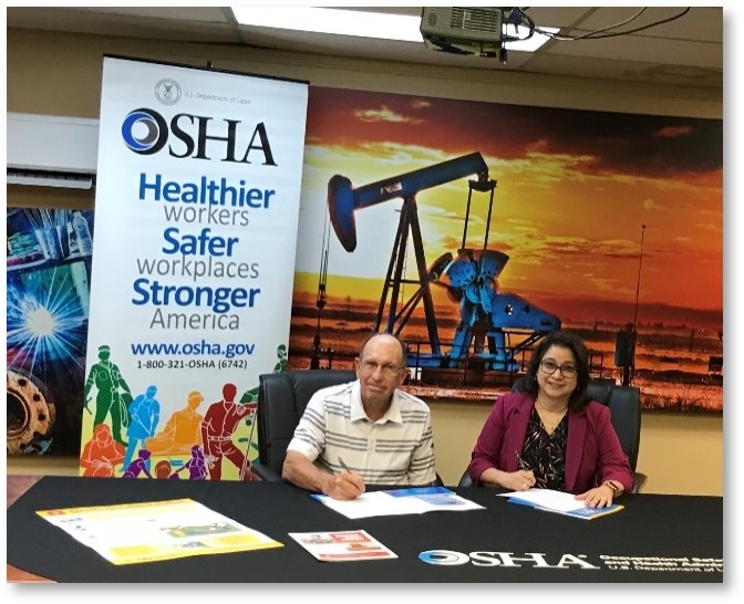 Executive Director Phil Young joins OSHA Area Director Elizabeth L. Routh