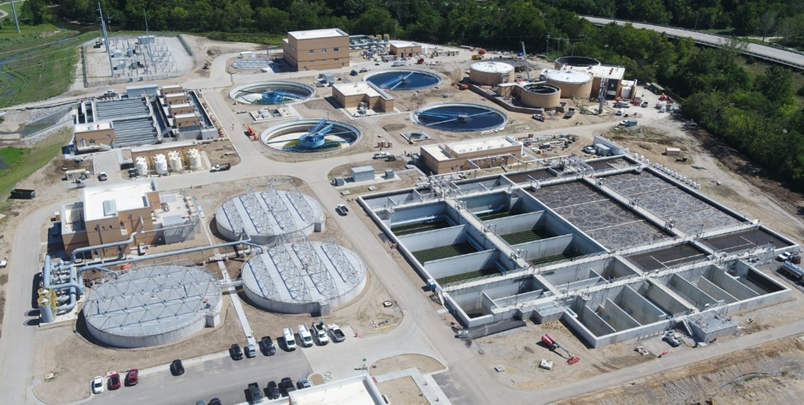 Completed project -Tomahawk Creek Wastewater Treatment Facility in Leawood, KS.