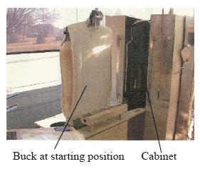 Semiautomatic shirt pressing cabinet press