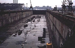 Figure 2: Barge on marine railway.