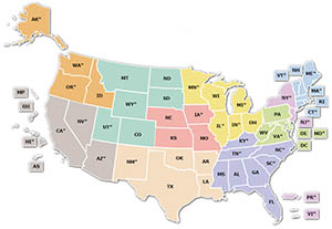 Map of the United States of America