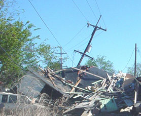 Photo courtesy of OSHA.  This picture shows actual disaster site work conditions and may not illustrate proper safety and health procedures.