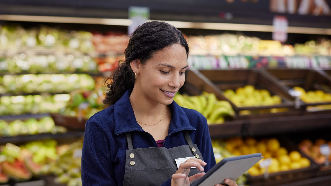 Grocery store worker