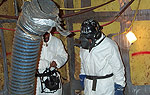 Figure 1: Temporary lighting provided for workers