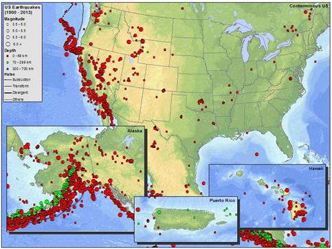 Earthquake usa Earthquakes Within