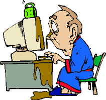 Illustration of worker at a computer