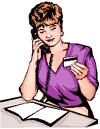 Illustration of worker talking on a phone
