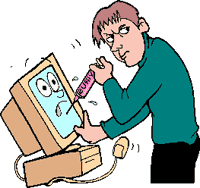 Illustration of a malicious person at a computer