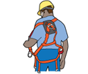 Position back D-ring between shoulder blades