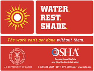 Water Rest Shade the work cant get done without them
